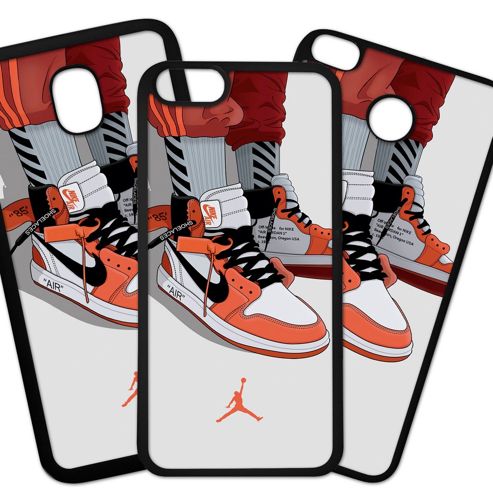 Carcasas De Mvil Fundas De Mviles De TPU Modelo MARCA DEPORTIVA NIKE AIR JORDAN LOGO ZAPATILLA FONDO BLANCO