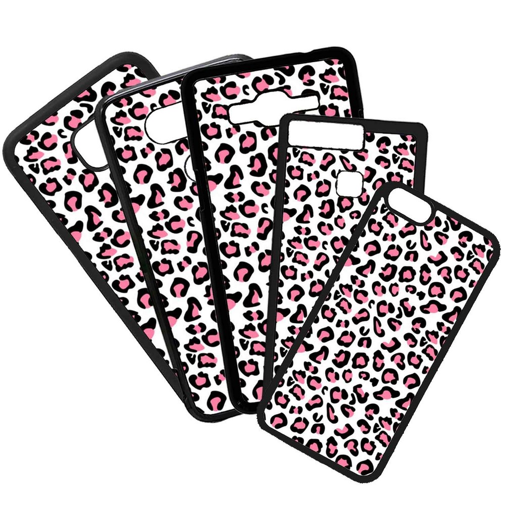 Carcasas De Móvil Fundas De Móviles De TPU Modelo Topos de leopardo rosa