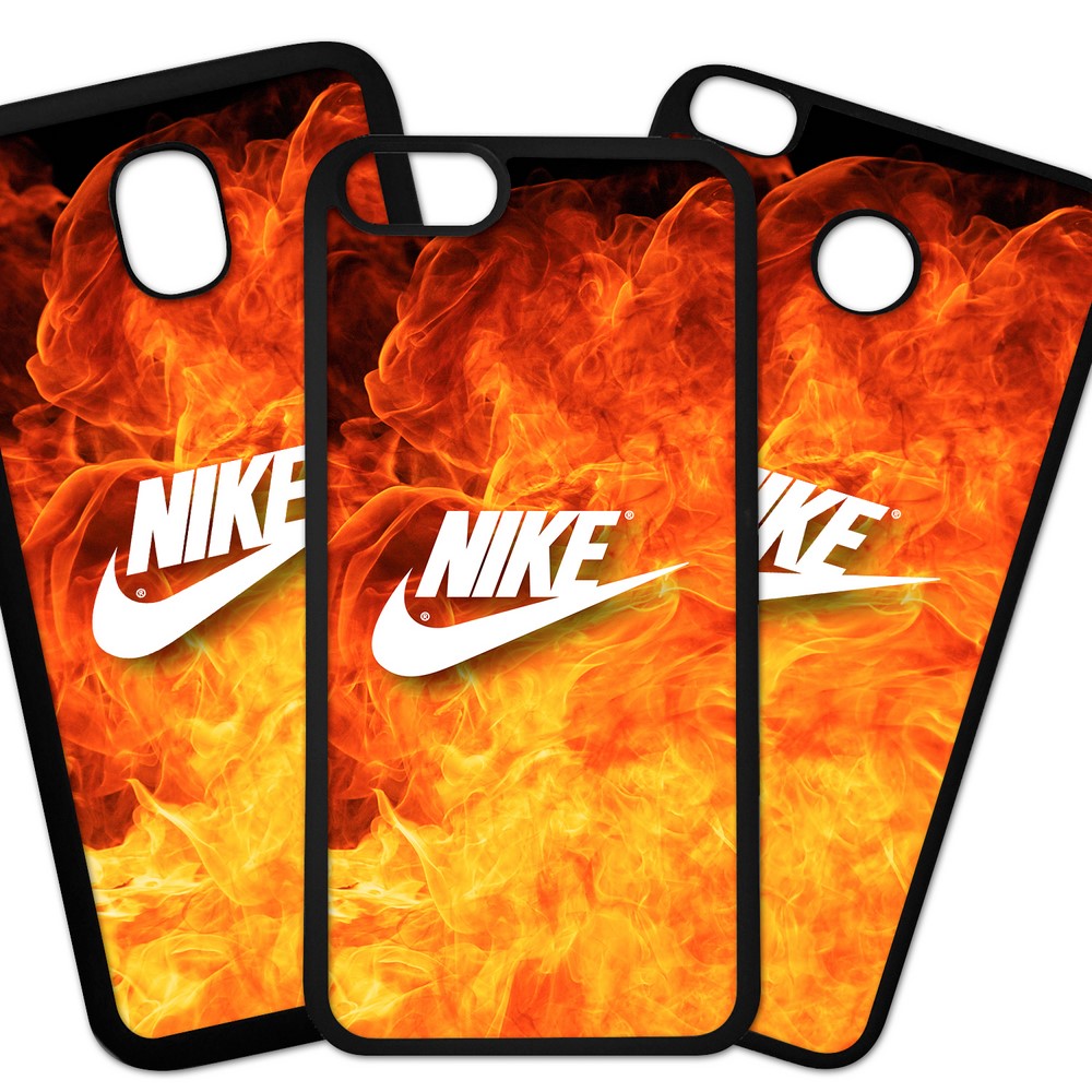 Carcasas De Móvil Fundas De Móviles De TPU Modelo Marca deporte Nike Logo blanco sobre fuego