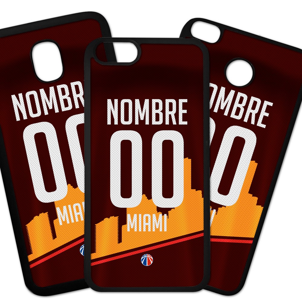 Carcasas De Móvil Fundas De Móviles De TPU Modelo Camiseta NBA Miami Heat  con tu nombre y tu numero