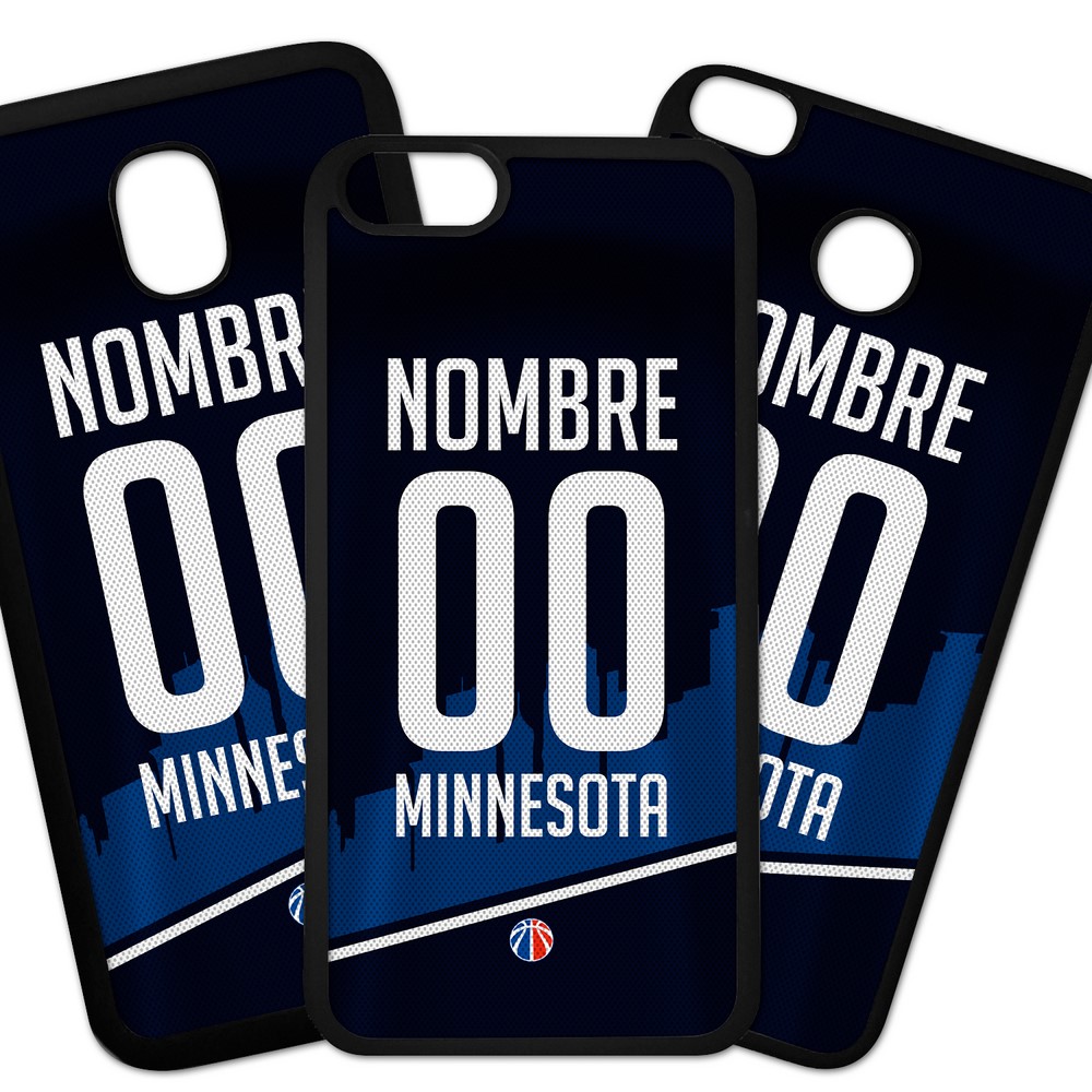 Carcasas De Móvil Fundas De Móviles De TPU Modelo Camiseta NBA Minnesota Timberwolves  con tu nombre y tu numero