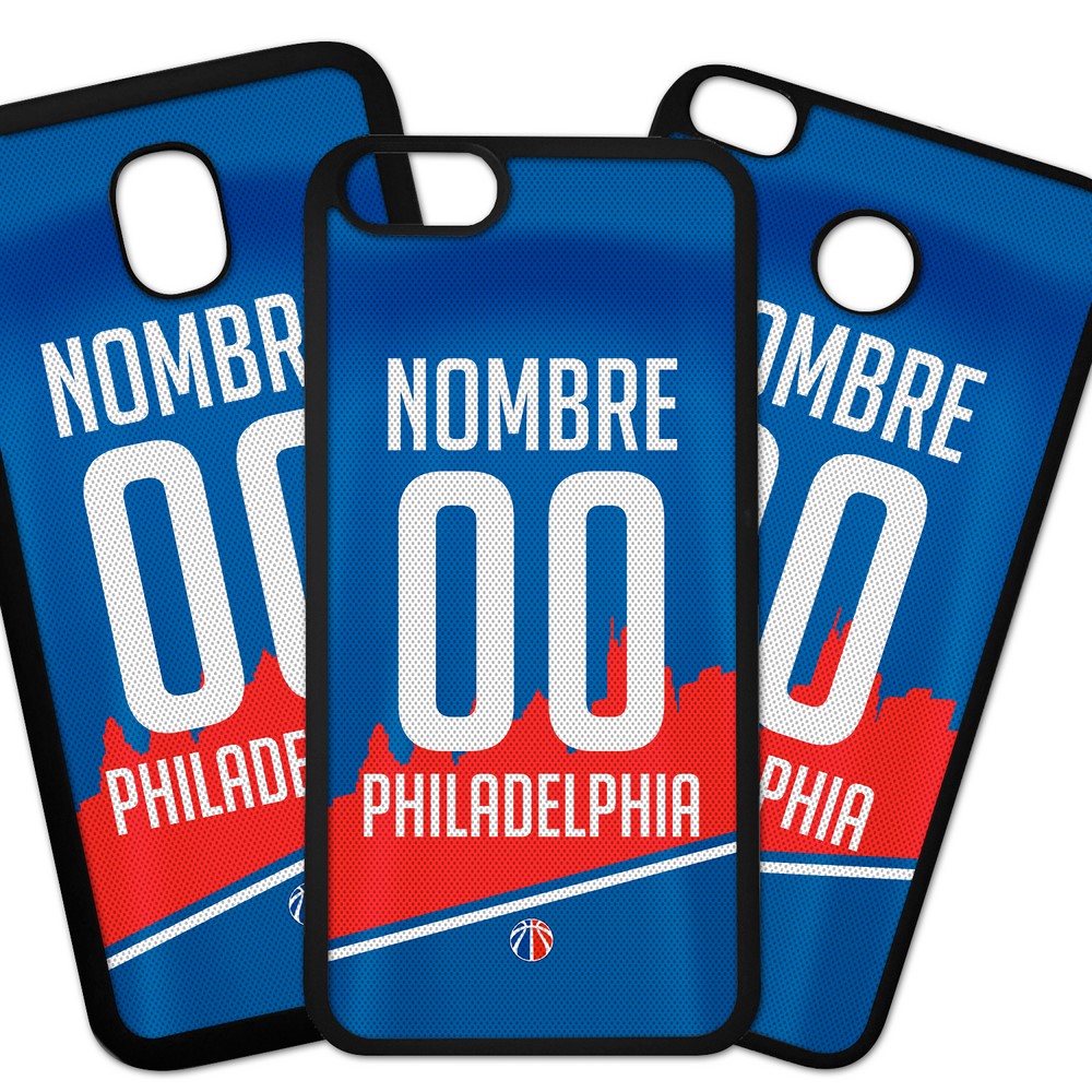 Carcasas De Mvil Fundas De Mviles De TPU Modelo Camiseta NBA Philadelphia 76ers  con tu nombre y tu numero