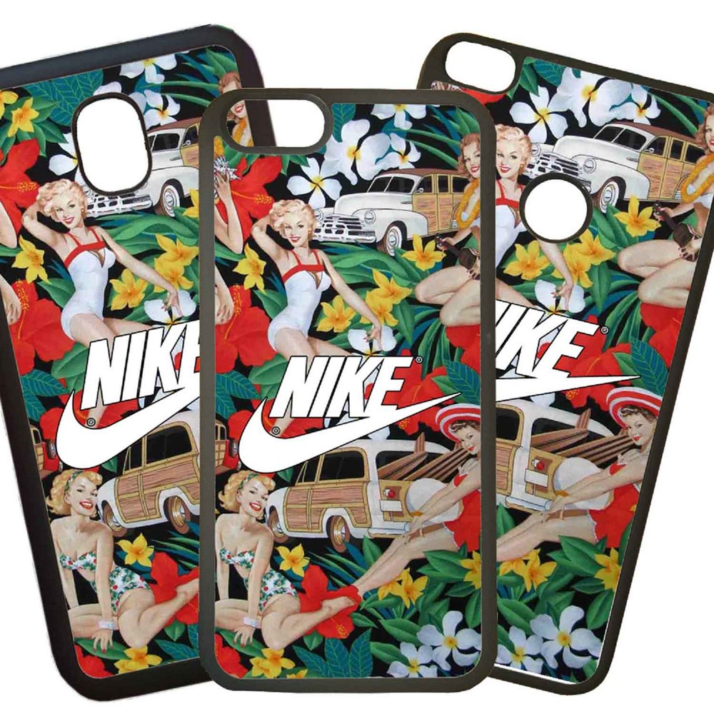 Carcasas De Mvil Fundas De Mviles De TPU Modelo Nike Flores pin-up