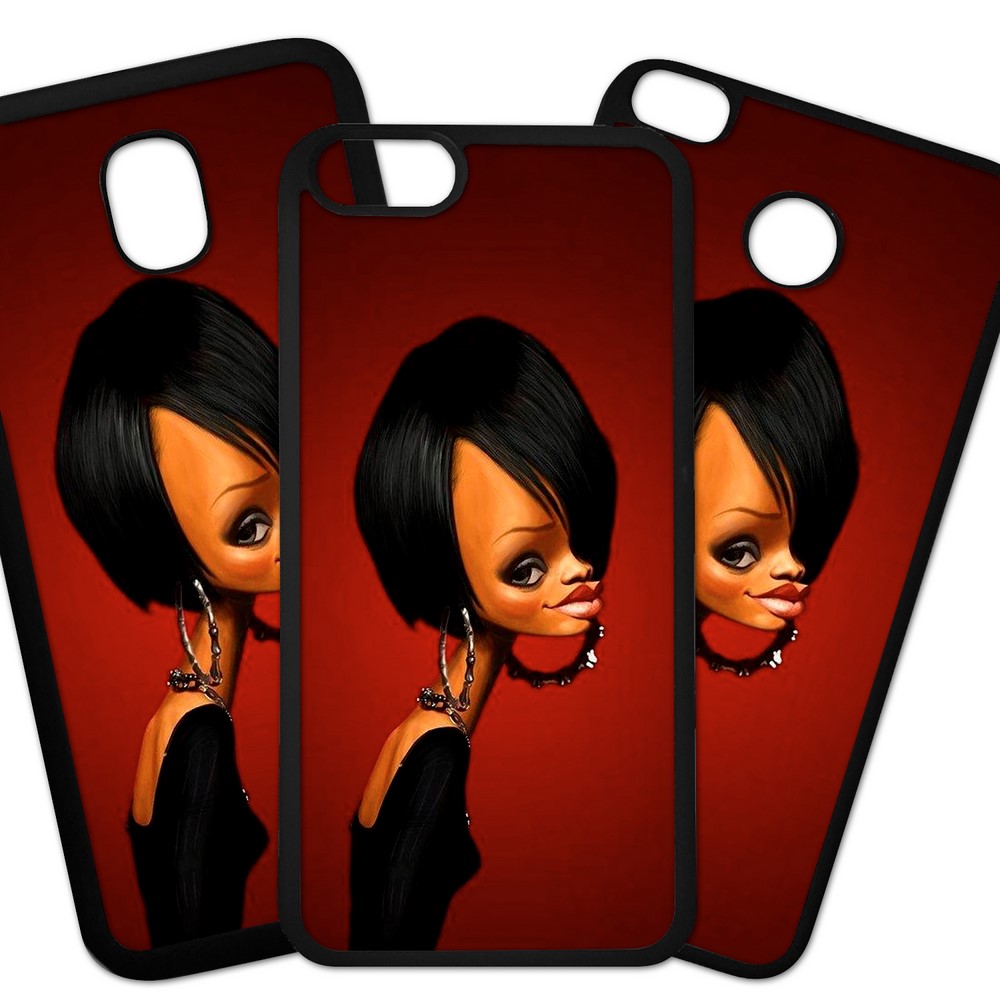 Carcasas De Mvil Fundas De Mviles De TPU Modelo Caricaturas de persojanes famosos de la musica, tv, cine , Riahanna