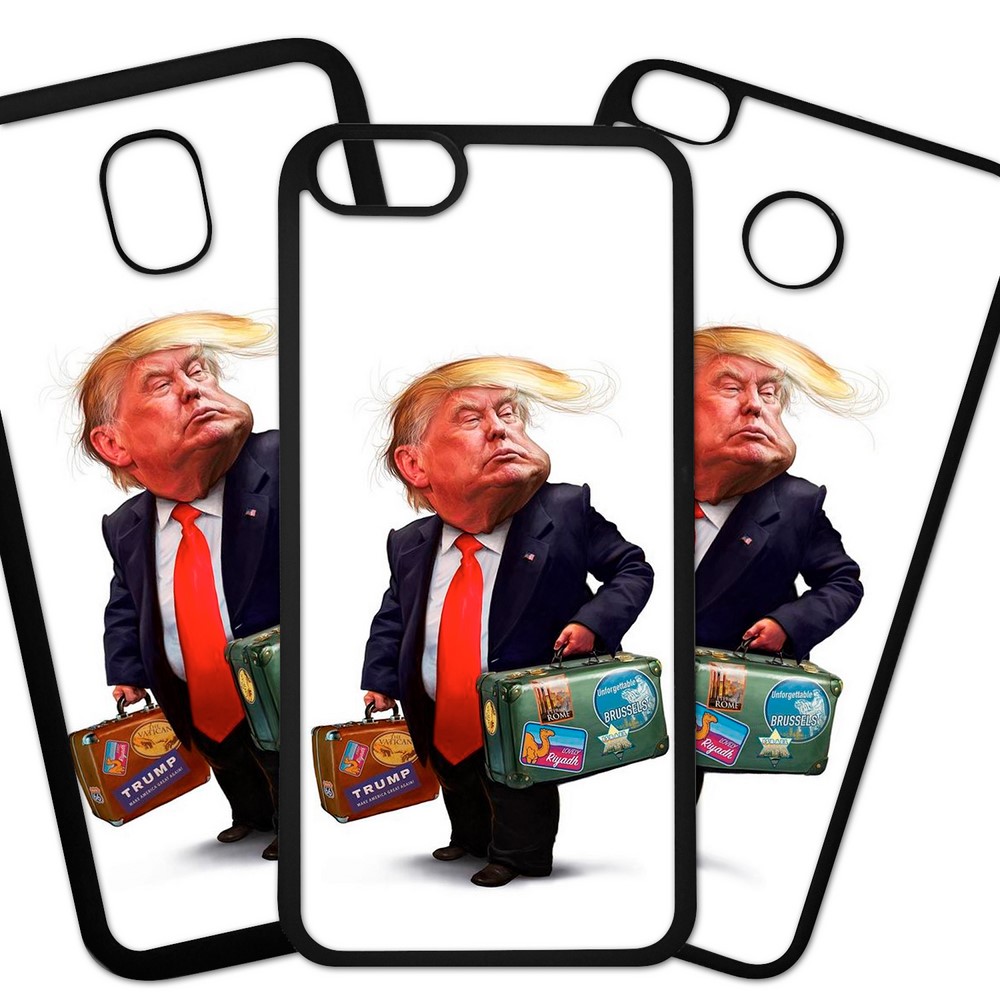 Carcasas De Mvil Fundas De Mviles De TPU Modelo Caricaturas de persojanes famosos de la musica, tv, cine , Trump 1