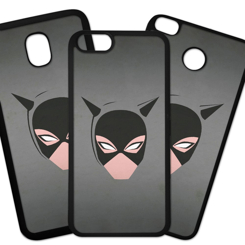 Carcasas De Mvil Fundas De Mviles De TPU Modelo Superheroe Logo, mujer gato, fondo gris