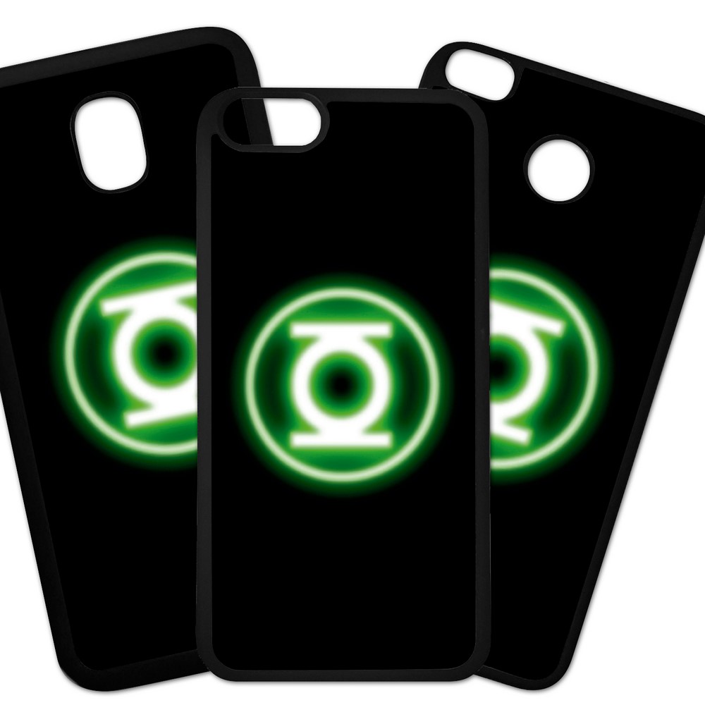 Carcasas De Móvil Fundas De Móviles De TPU Modelo Superheroe Logo, extraterrestre, anillo linterna de colo verde fondo negro